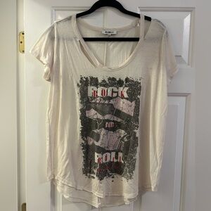 William Rast Rock n’ Roll Distressed Graphic Tee